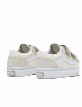 Zapatilla Vans TD Old Skool V Beige/Blanco
