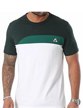 Camiseta Lecoq Saison 2 SS Nº2 Blanco y Verde