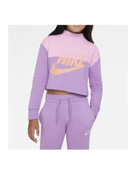 Sudadera Nike G NSW Crop Lila