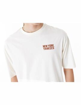 Camiseta NE MLB Wordmark NY Yankees Beige