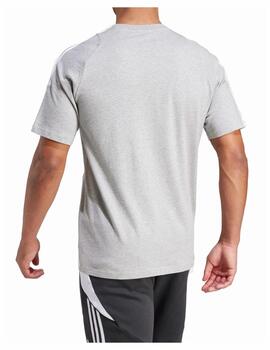 Camiseta Adidas M Tiro24 Gris/Blanco