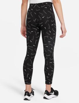 Legging Nike Favorites AOP para niña Negro