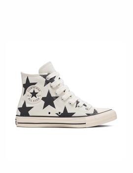 Zapatilla Converse All Star Alta Lona Stars Blanco