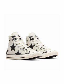 Zapatilla Converse All Star Alta Lona Stars Blanco