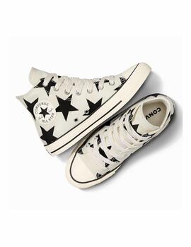 Zapatilla Converse All Star Alta Lona Stars Blanco