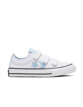 Zapatilla Converse Star Player 76 3V Blanco/Celest