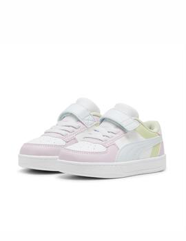 Zapatilla Puma Caven 2.0 Block AC  Inf Blanco/Rosa