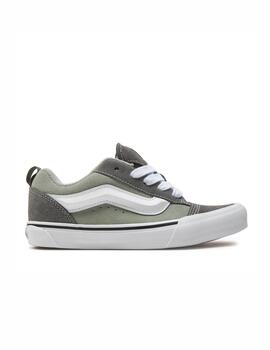 Zapatilla Vans JN knu Skool Gris/Blanco