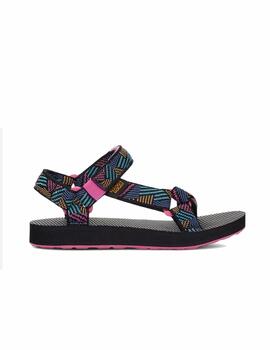 Sandalia Teva K Original Universal BSBCK Negro/Ros