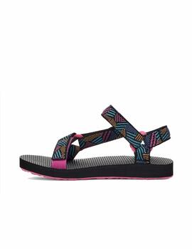 Sandalia Teva K Original Universal BSBCK Negro/Ros