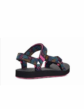 Sandalia Teva K Original Universal BSBCK Negro/Ros