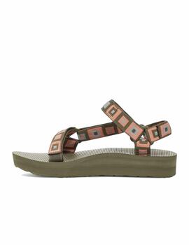 Sandalia Teva W Midform Universal RRSQ Verde/Coral