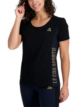 Camiseta Lecoq W Noel SP SS Nº1 Negro para mujer