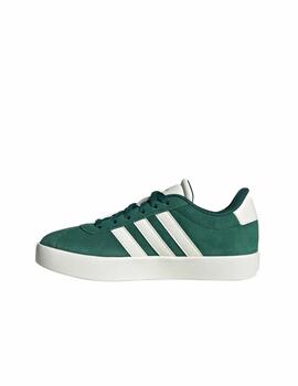 Zapatilla Adidas K VL Court 3.0 Verde/Blanco