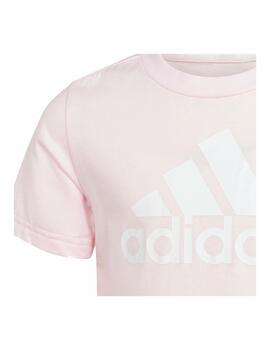 Camiseta Adidas LK BL CO Rosa/Blanco
