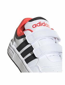 Zapatilla Adidas Hoops 3.0 CF C Blanco/Negro/Rojo