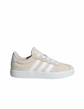 Zapatilla Adidas VL Court 3.0 K Beige/Blanco