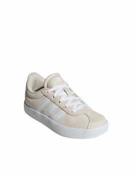 Zapatilla Adidas VL Court 3.0 K Beige/Blanco