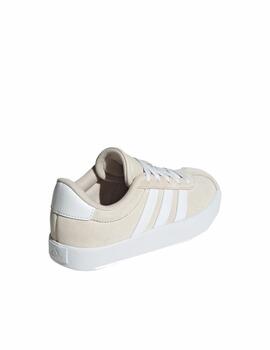 Zapatilla Adidas VL Court 3.0 K Beige/Blanco