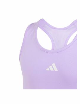 Camiseta Adidas JG TF Tank Lila/Blanco