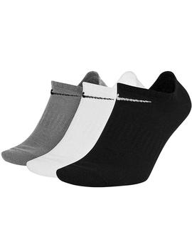 Calcetín Nike Invisible Light Gris/Blanco/Negro
