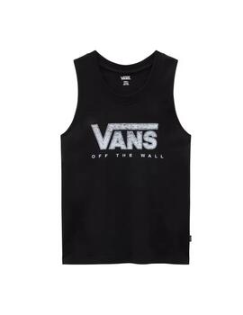 Camiseta Vans W Checker Impact Muscle Tank Negro