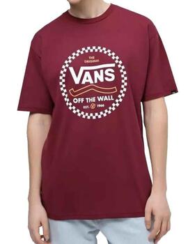 Camiseta Vans MN Round Off Granate para hombre