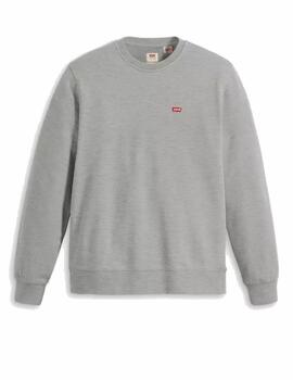 Sudadera Levis M Original HM Crew Gris