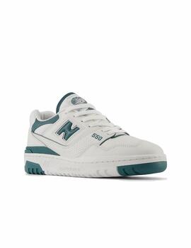 Zapatilla New Balance W 550BI Blanco/Verde