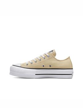 Zapatilla Converse Platform Baja Lona Beige