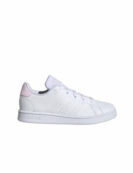Zapatilla Adidas Advantage K Blanco/Rosa