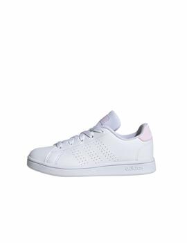 Zapatilla Adidas Advantage K Blanco/Rosa