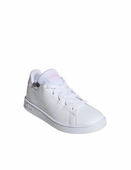 Zapatilla Adidas Advantage K Blanco/Rosa