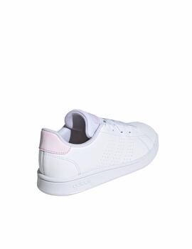 Zapatilla Adidas Advantage K Blanco/Rosa