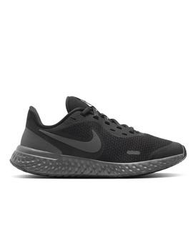 Zapatilla Nike Revolution GS Negro y Gris para niño