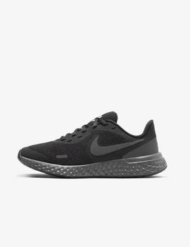 Zapatilla Nike Revolution GS Negro y Gris para niño
