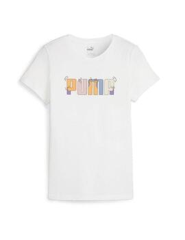 Camiseta Puma W ESS+ Graphic Blanco