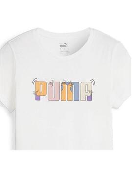 Camiseta Puma W ESS+ Graphic Blanco