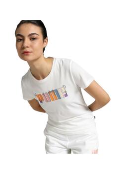 Camiseta Puma W ESS+ Graphic Blanco