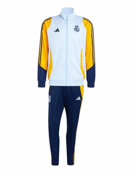 Chandal Adidas M Real TK 24/25 Celeste/Naranja