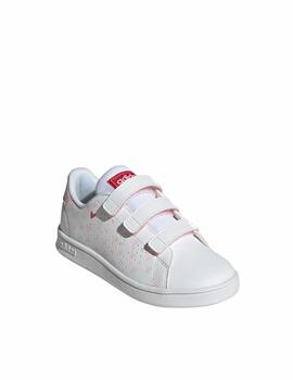 Zapatilla Adidas Advantage CF C Blanco/Corazones