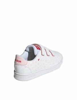 Zapatilla Adidas Advantage CF C Blanco/Corazones