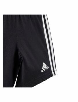 Conjunto Adidas Inf 3S Sport Azul/Negro