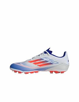 Bota Adidas U F50 League 2G AG Blanco/Azul/Naranja