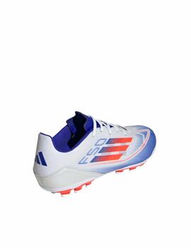 Bota Adidas U F50 League 2G AG Blanco/Azul/Naranja