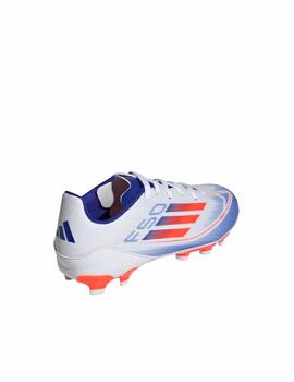 Bota Adidas J F50 League MG Blanco/Azul/Naranja