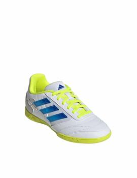 Bota Adidas J Supersala 2 Blanco/Azul/Fluor