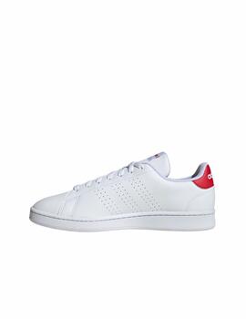 Zapatilla Adidas M Advantage Blanco/Rojo