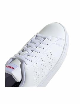 Zapatilla Adidas M Advantage Blanco/Rojo