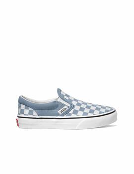 Zapatilla Vans YT Classic Slip On Azul/Cuadros